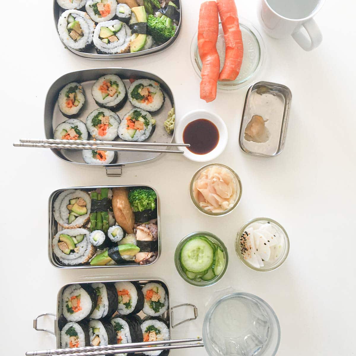 Sushi und Essen to go ohne Müll